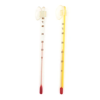 

Aquarium Submersible Glass Thermometer with Suction 14CM Hydrometer Fish Tank Glass Aquarium Thermometer