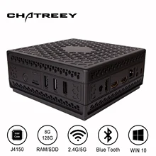 Intel quad core j4105/j3455 fanless mini pc duplo hdmi desktop computador windows 10 linux htpc ceia slient