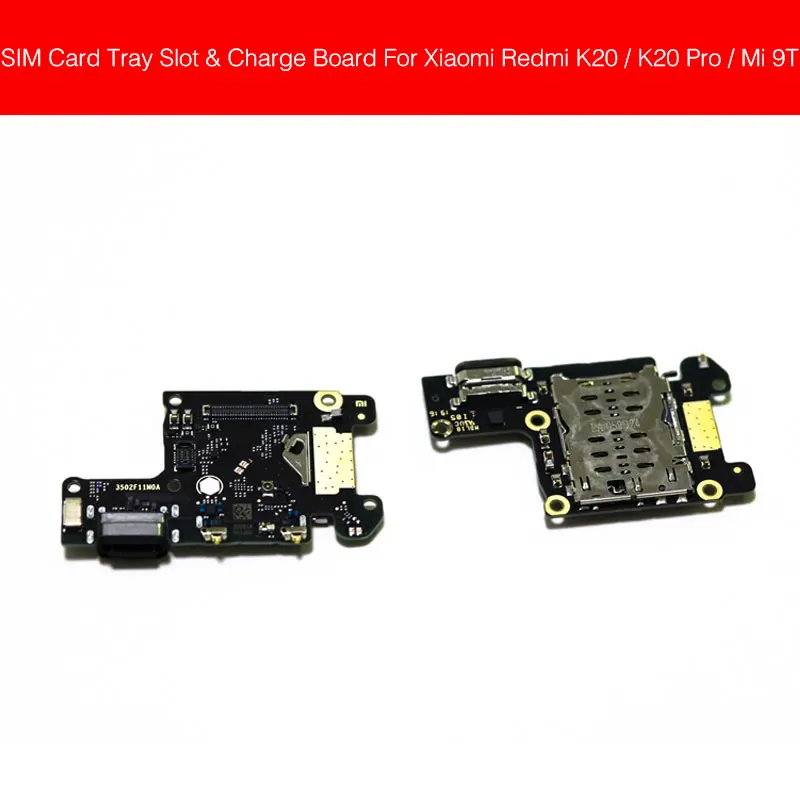

Sim Card Tray Holder With Charging Board For Xiaomi Mi K20 K20 Pro 9t Sim SD Memory Card Slot Adapter Flex Cable Repair Parts