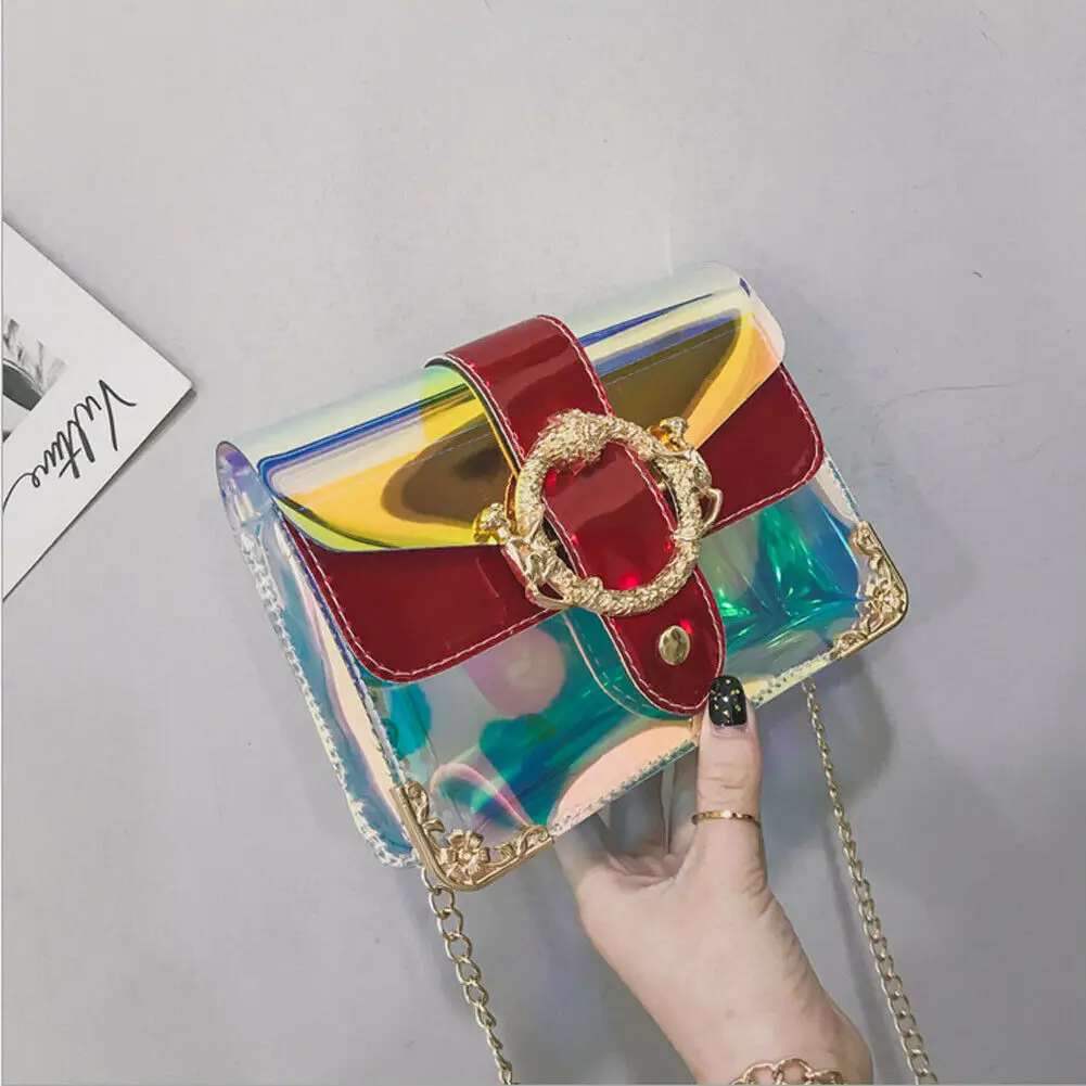 

Local Stock Women Bag PVC Clear Messenger Shoulder Crossbody Bag Tote Jelly Purse Wallets Evening Handbag Satchel Beach Bag