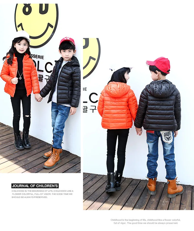 Children's Winter Jackets Boys Duck Down Jackets For Boys Warm Kids Girls Down Outerwear Coat Cotton-padded jacket
