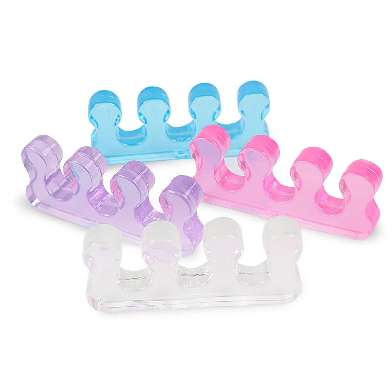 Toe Separator Soft Silicone Toe Separators Flexible Finger Spacer Correctors 2PCS Manicure Pedicure Nail Tools nail art tools toe separators toe spreader finger toe separator