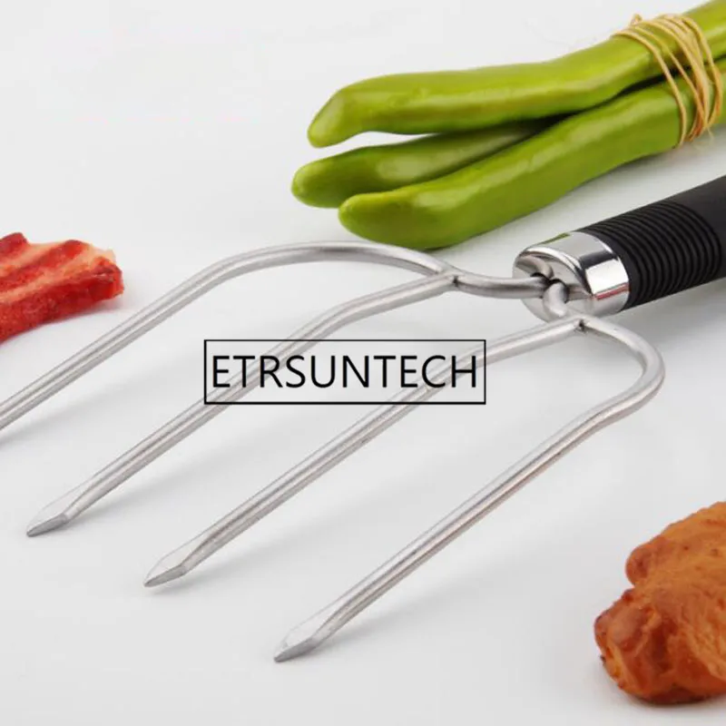 50pcs Four Needle Stainless Steel Turkey Fork Oven Lifter Barbecue Roasting Outdoor Tools Chicken Camping
