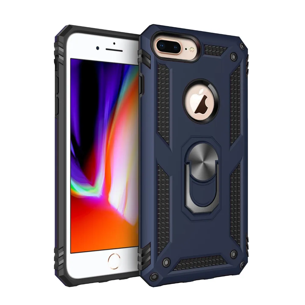 10 шт./партия Броня противоударный телефон чехол для iPhone 6 6S 7 8 Plus X XS Max XR 11 Pro Max с автомобильным кольцом кронштейн