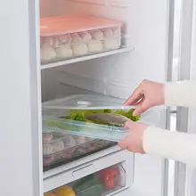 Прозрачный холодильник коробка для пельменей герметичный контейнер пластиковый пищевой контейнер для кухни Холодильник Морозильник(розовый