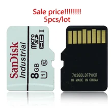 5 шт./лот, карта памяти SanDisk TF 8G, карта памяти для мобильного телефона, карта microSD промышленного класса, 8 ГБ, рекордер для вождения, камера наблюдения MLC