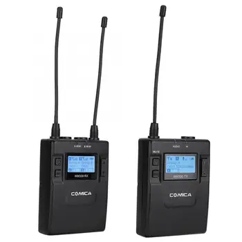 

COMICA CVM-WM300C Microphone Receiver UHF96 1R1T 120m Wireless Microphone Transmitters Receiver Kit for DSLR