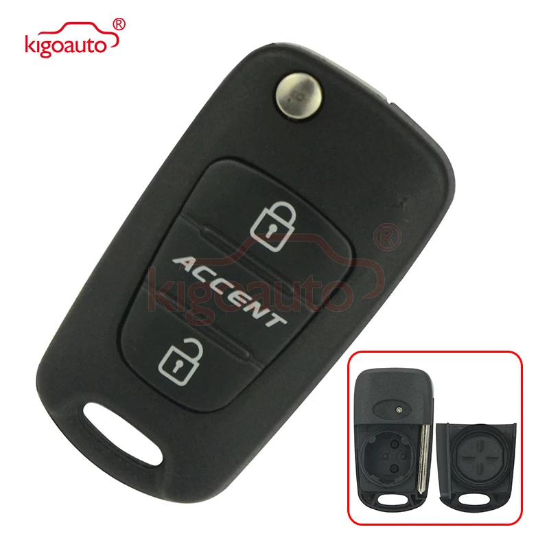 

Kigoauto Flip remote key shell for Hyundai Accent 3 button