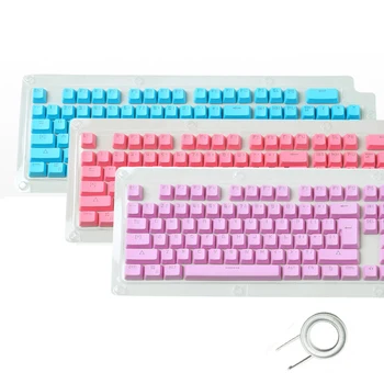 

104 English ABS PBT Keycaps for Mechanical Keyboard Compatible with MX Switches Transparent Support Led Lighting Keycaps