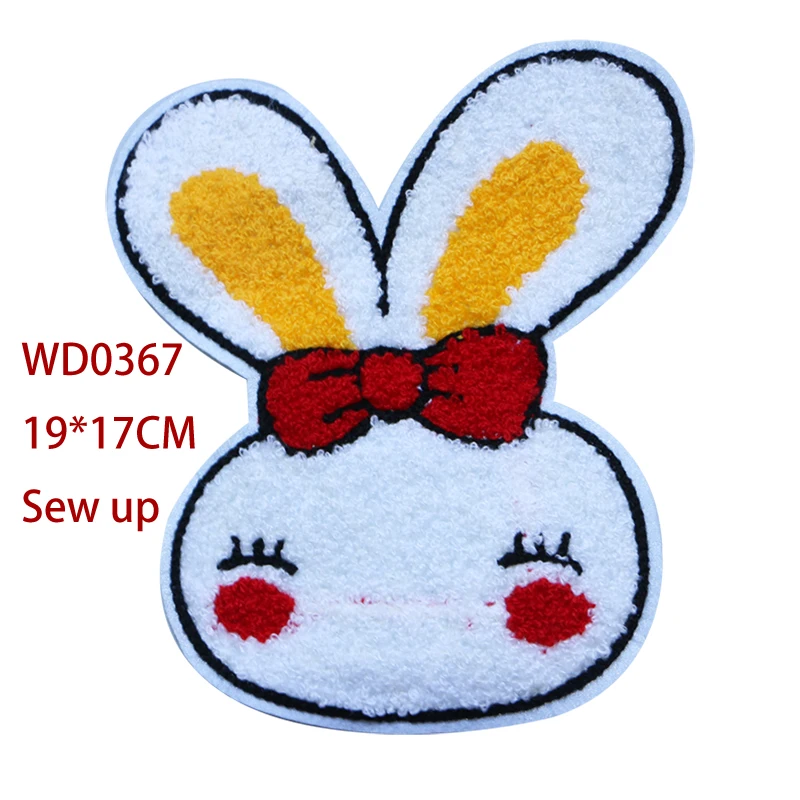Mode Bär Panda Kaninchen Stern Icon Stickerei Applikation Patches für Kawaii Kleidung DIY Eisen auf Abzeichen auf dem Rucksack – Detail 14