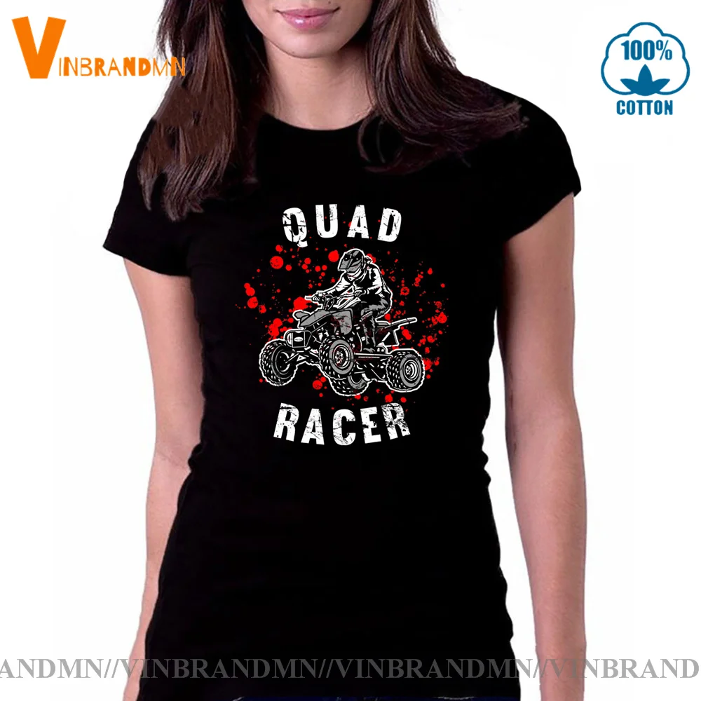 Atv Offroad Quad Moto Quad Moto Tshirt Atv Quad Dirt Bike Tshirt Vintage Splash Design Quad Racer T Shirt Donna