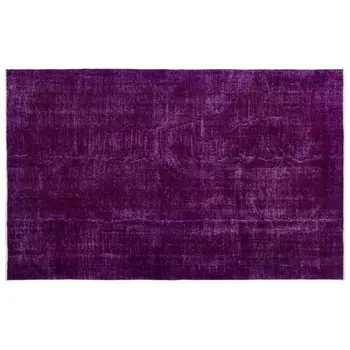 

Handmade Purple Vintage Overdyed Turkish Area Rug 191x291 Cm-6'3''X9'7''