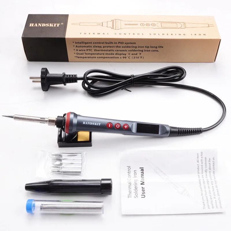 90W high power digital LCD electric soldering iron 110V / 220V adjustable temperature 4-core solder soldering iron station