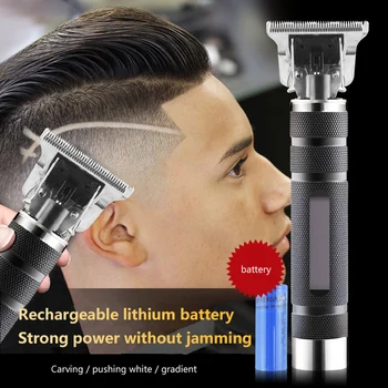 

Electric Pro Hair Clipper Scissors USB Aluminum Tube Oil Head Razor Household Electric Fader Machine Silent Hair Trimmer
