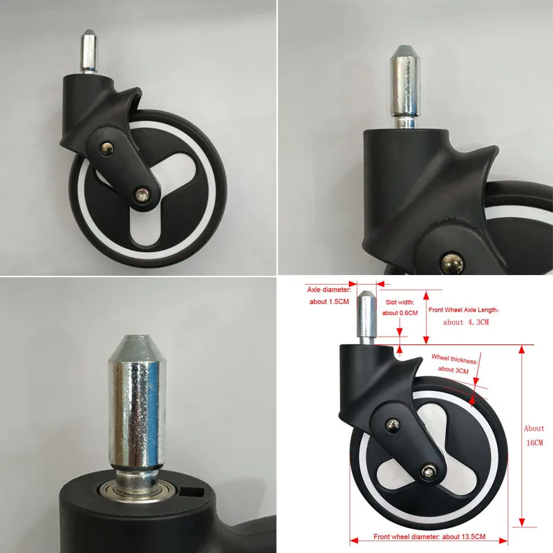 Stroller Wheels For Yoya Plus Series Such As Yoya Plus 2/3/4/Max/Pro Baby Car Accessories PU Trolley 13.5CM 15CM Tyre Covers summer baby stroller accessories