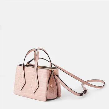

Spring and Summer 2019 New Bag Lady Crocodile Twisted Straddle Clamp Bag Mini-shoulder Handbag Women Bag