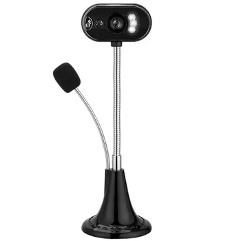 

USB Webcam With Home Office Microphone Night Vision Function Video Camera LED With Microphone For Laptop Notebook Computer