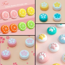 Clavijas de silicona analógicas para mando de Nintendo Switch/LITE NS, color rosa, Con Gato Sakura