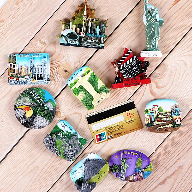 3d fridge magnet Refrigerator sticker America Peru Canada Venezuela Brazil Mexico sending collection gift World tourism souvenir