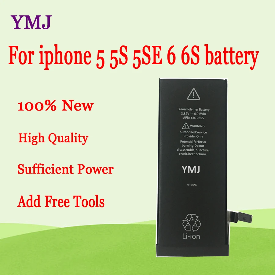 

New batteries for Apple iPhone 5 5S 5SE 6 6S Battery Replacement Bateria Mobile Battery With free tools