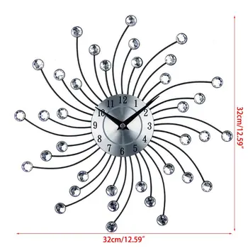 

Crystal Wall Clock - Celebration Decorative Metal Wall Clock