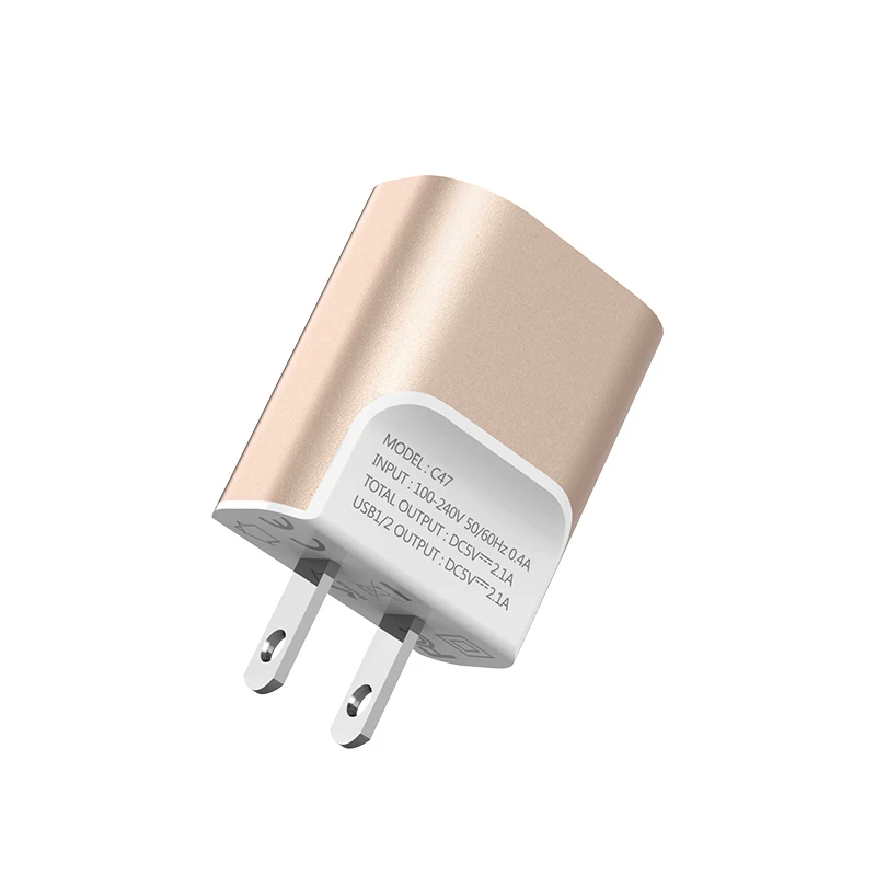 HOCO C47 10 шт./лот 5 в 2.1A USB зарядное устройство для iPhone 11 Xs Max US Plug настенное зарядное устройство адаптер для samsung Xiaomi huawei