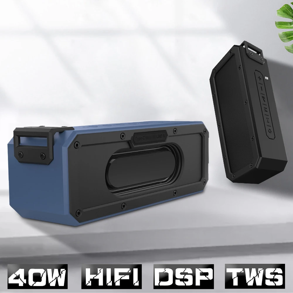 TWS Bluetooth 4,2 HiFi динамик IP67 водонепроницаемый динамик Поддержка TF карты воспроизведения музыки DC5V/3A type-C Быстрая зарядка с микрофоном