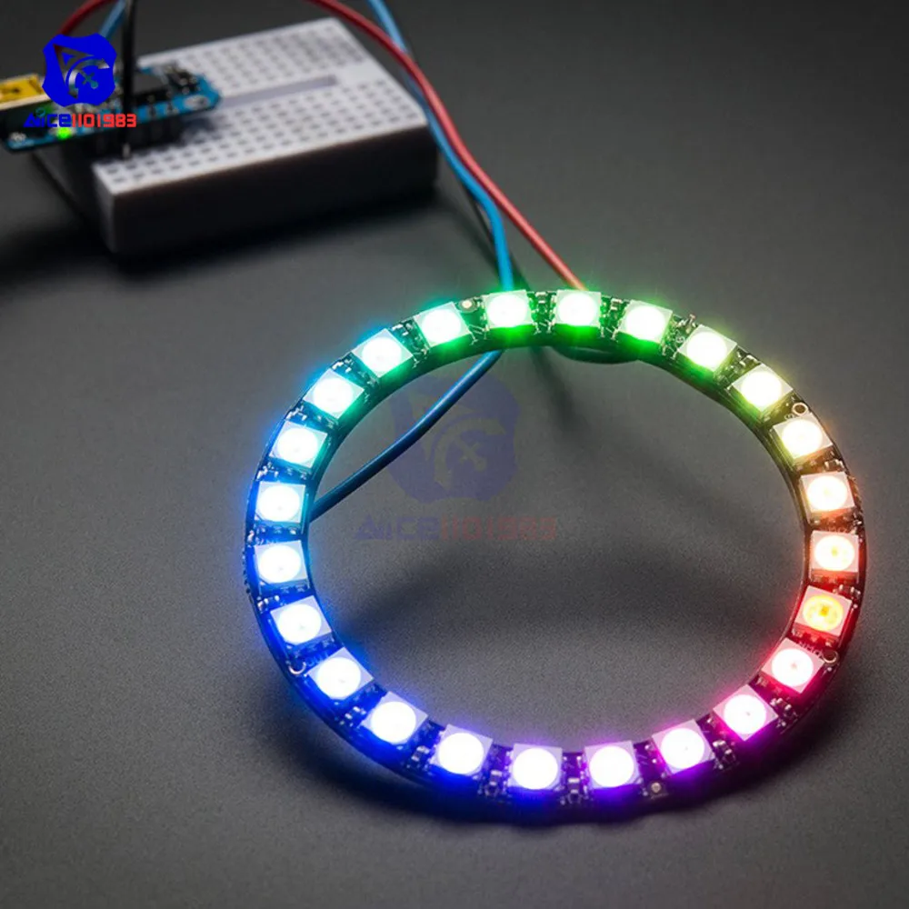 Diymore WS2812 5050 RGB LED Ring Lampe Licht mit Integrierte Treiber 24 ...