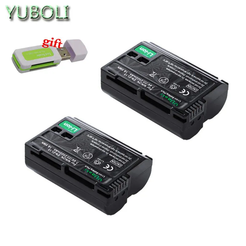 EN-EL15 EN EL15 ENEL15 Rachargeable Li-ion Battery For Nikon D600 D610 D600E D800 D800E D810 D7000 D7100 D750 V1 MH-25