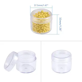 

24~30Pack Empty Clear Plastic Beads Storage Containers jars with Round Screw