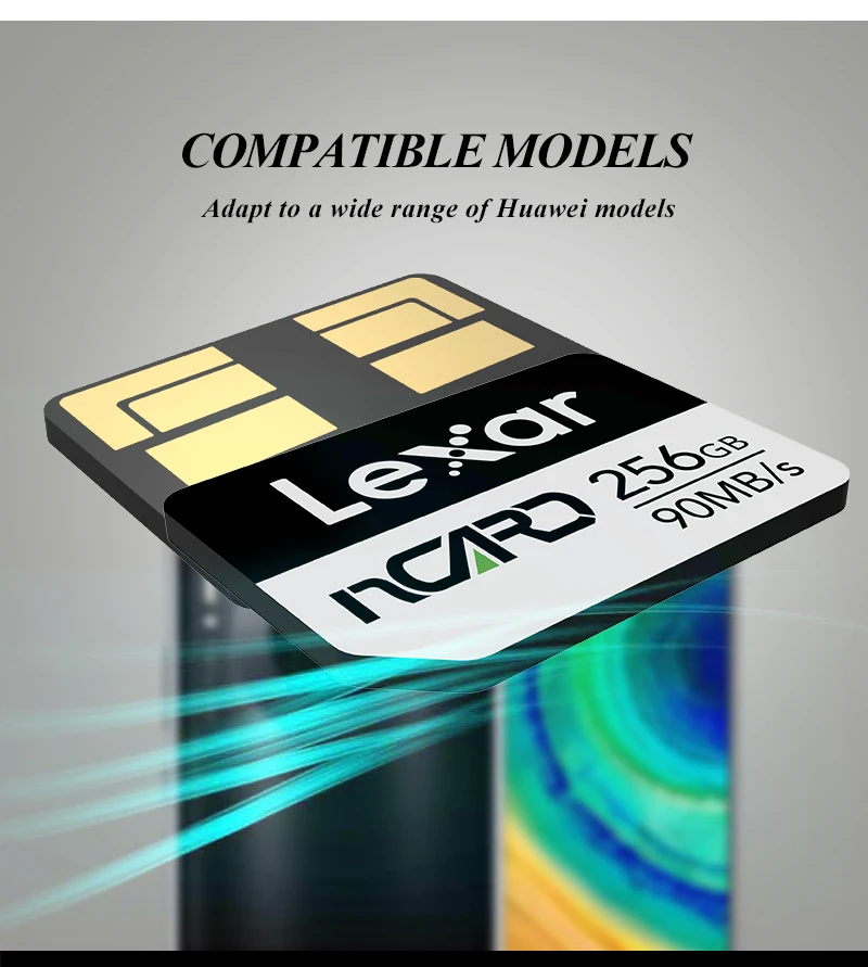 New Arrival Lexar Memory Card HUAWEI Patent Authorization nCARD 64GB 128GB 256GB Micro SD Card TF Card for Huawei Mobile