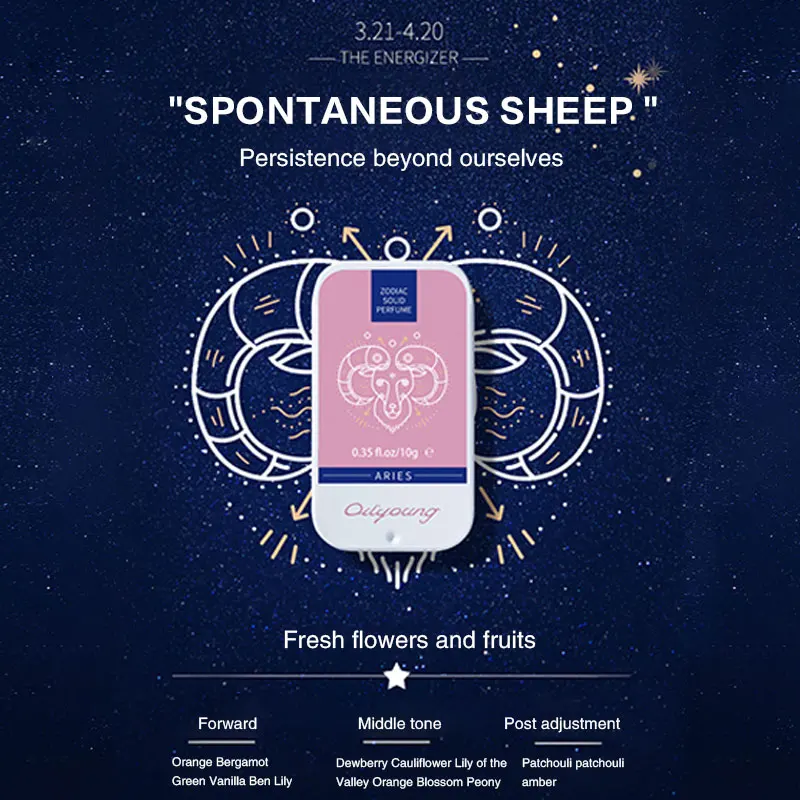 Подарок на день Святого Валентина 12 знаков-созвездие Твердый дезодорант твердый аромат волшебный парфюм Подарочная коробка изысканный парфюм - Цвет: A1