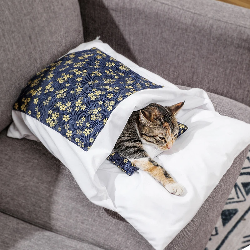 Warm Cat Dog Bed Cat Sleeping Bag Nest Removable Pet Sofas Mat for Small Dogs Blanket Winter Puppy Kennel Cushion Pet Products