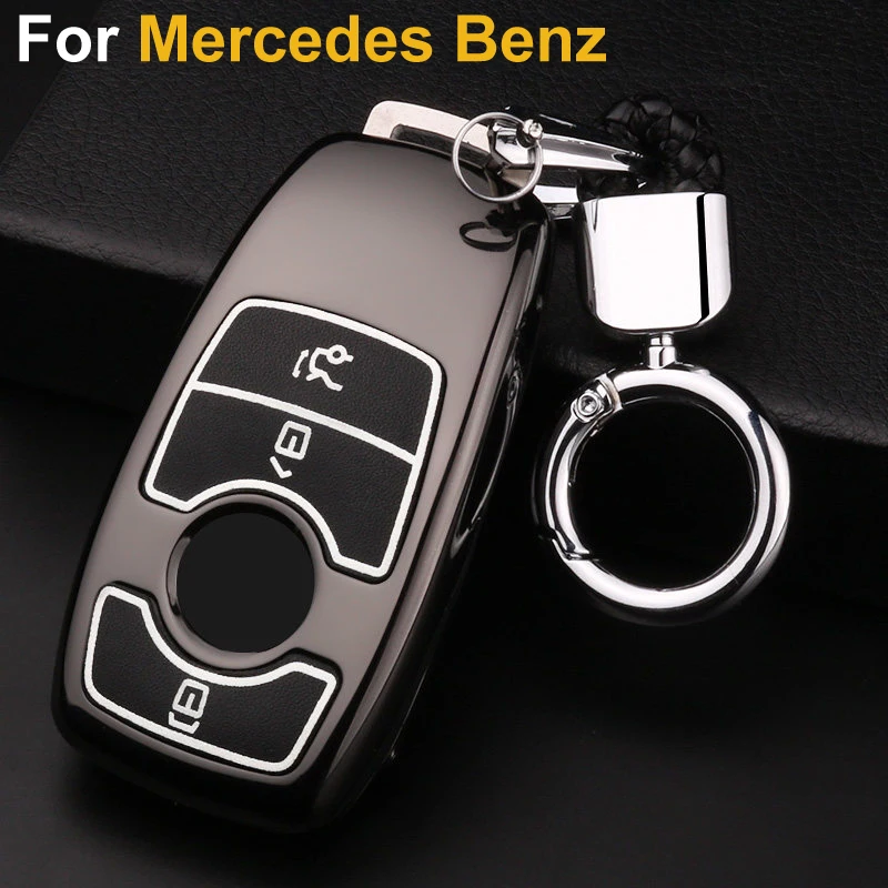Цинковый брелок для автомобильных ключей, чехол КРЫШКА ДЛЯ Mercedes Benz W203 W210 W211 W124 W202 W204 W205 AMG E Class E200 E260 E300 E320 W213