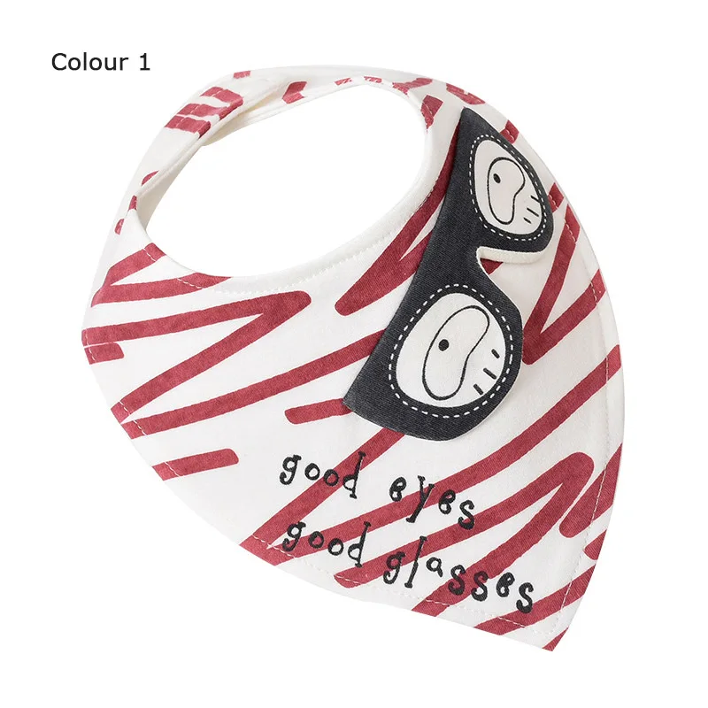 Cartoon Baby Triangle Bandana Bibs Newborn Boys Girls Absorbent Burp Cloths for Teething Lovely Printing Saliva Towel Adjustable