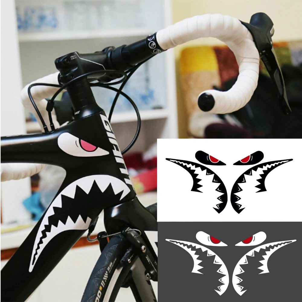 Autocollant de cadre de vélo tout terrain avec motif de requin