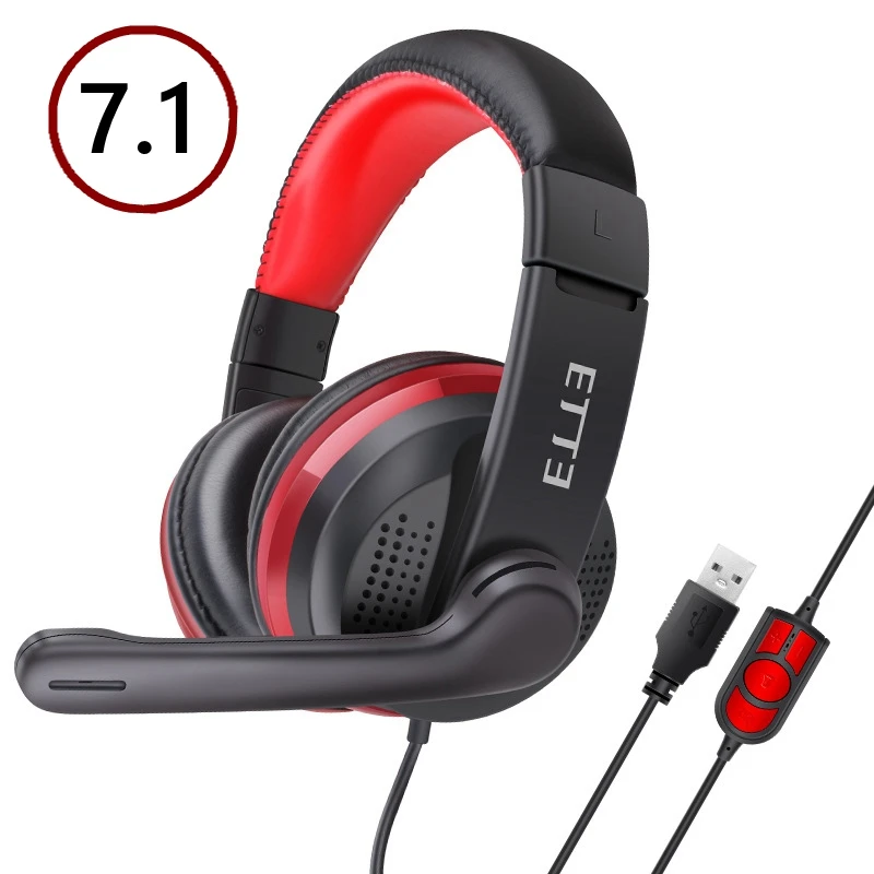 

7.1 Stereo Computer Gamer Headphone with Microphone For PC Noise Cancelling Gaming Headset USB Jack Bass Cascos Music наушники