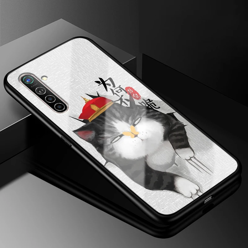 16 Для OPPO Realme X2 чехол 6,4 ''модный стеклянный Жесткий Чехол для задней панели телефона чехол s для OPPO Realme XT силиконовый бампер - Цвет: 16
