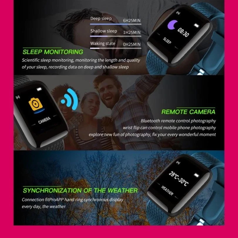 Multi Function Wristband Smartwatch PK B57 - Image 5
