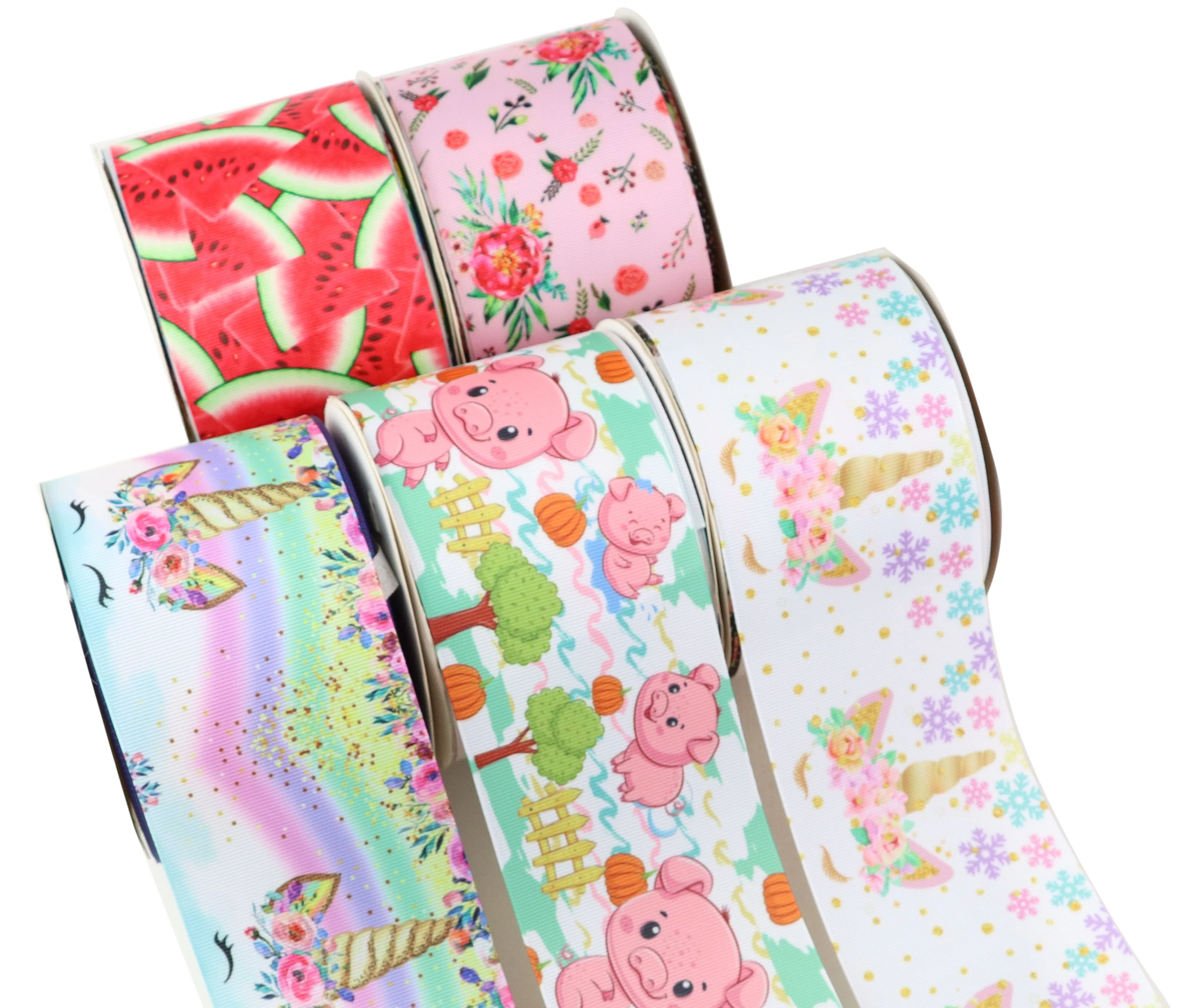 Корсажная лента Unicron свинка Арбуз цветок фрукты мультяшный принт украшение для