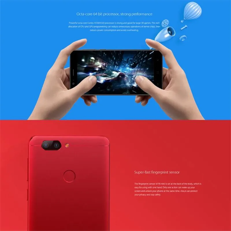 ELEPHONE P8 Mini 4G LTE мобильный телефон 4 Гб 64 Гб MTK6750T Восьмиядерный Android 7,0 16,0 Мп отпечаток пальца ID 5," мобильный телефон