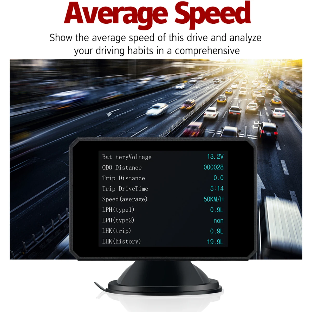 3-дюймовый черный P16 HD цифровой экран TFT Автомобильный HUD OBD2 на лобовое стекло Дисплей компьютер Диагностический Инструмент превышение скорости Предупреждение