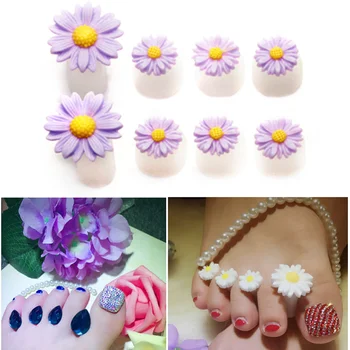 

Daisy Flower Silicone Toe Separators Toe Spacers Pedicures Nail Art Tools (1)