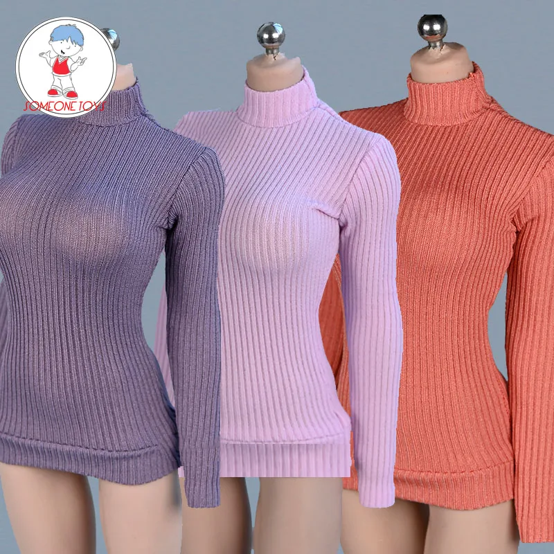 

Phicen 1/6 Scale Female Mini long Sleeve sweater 12 colors women dolls Clothes Model For 12" TBLeague Body Figure jiaou Doll