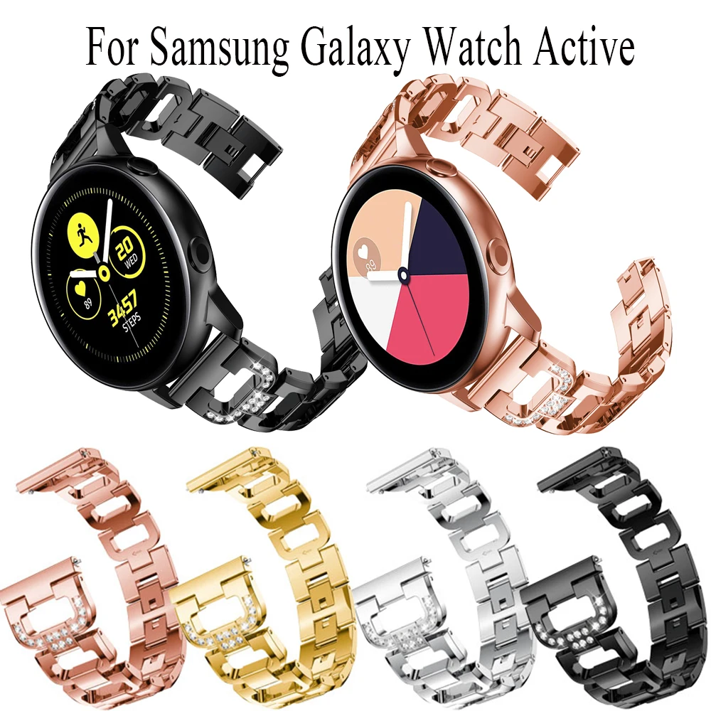 20mm Straps For Samsung Galaxy Watch Active 2 Stainless Steel Watchband