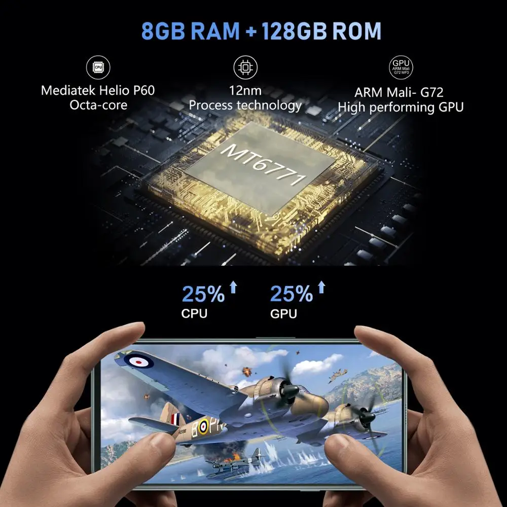 CUBOT C30 Smartphone Global 4G LTE Helio P60 256GB 48MP