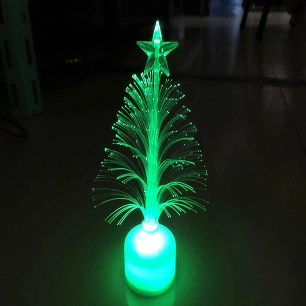 Ночной светильник, рождественский подарок, Красочный светодиодный волоконно-оптический Ночной светильник, декоративный светильник, светодиодный светильник для рождественской елки, волоконно-оптический светильник