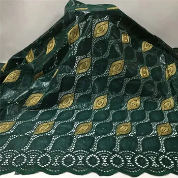 

high quality 5 yards white gold African Swiss cotton voile lace fabric with neat embroidery plus chiffon lace! 12L070710