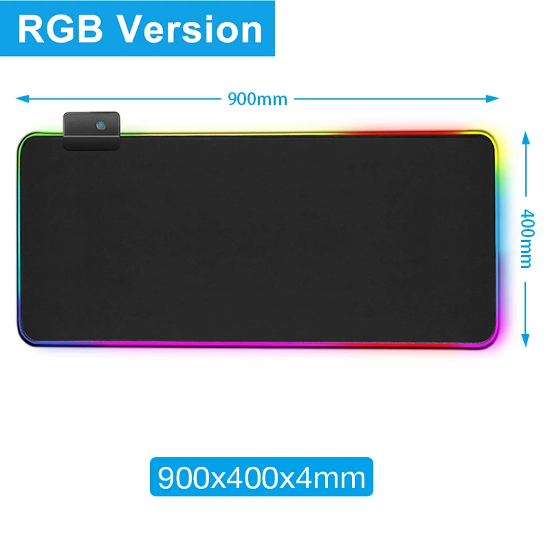 Black-4 Игровой коврик для мыши Led RGB большой коврик для мыши геймер большой коврик для мыши компьютерный коврик для мыши Подсветка XXL Поверхность Коврик для мыши Клавиатура Настольный коврик - Цвет: Black-4