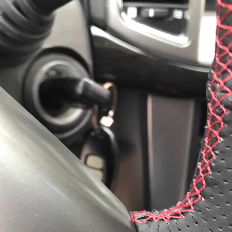 Free Shipping High Quality cowhide Top Layer Leather handmade Sewing Steering wheel covers protect For Chevrolet Epica/CAPTIVA